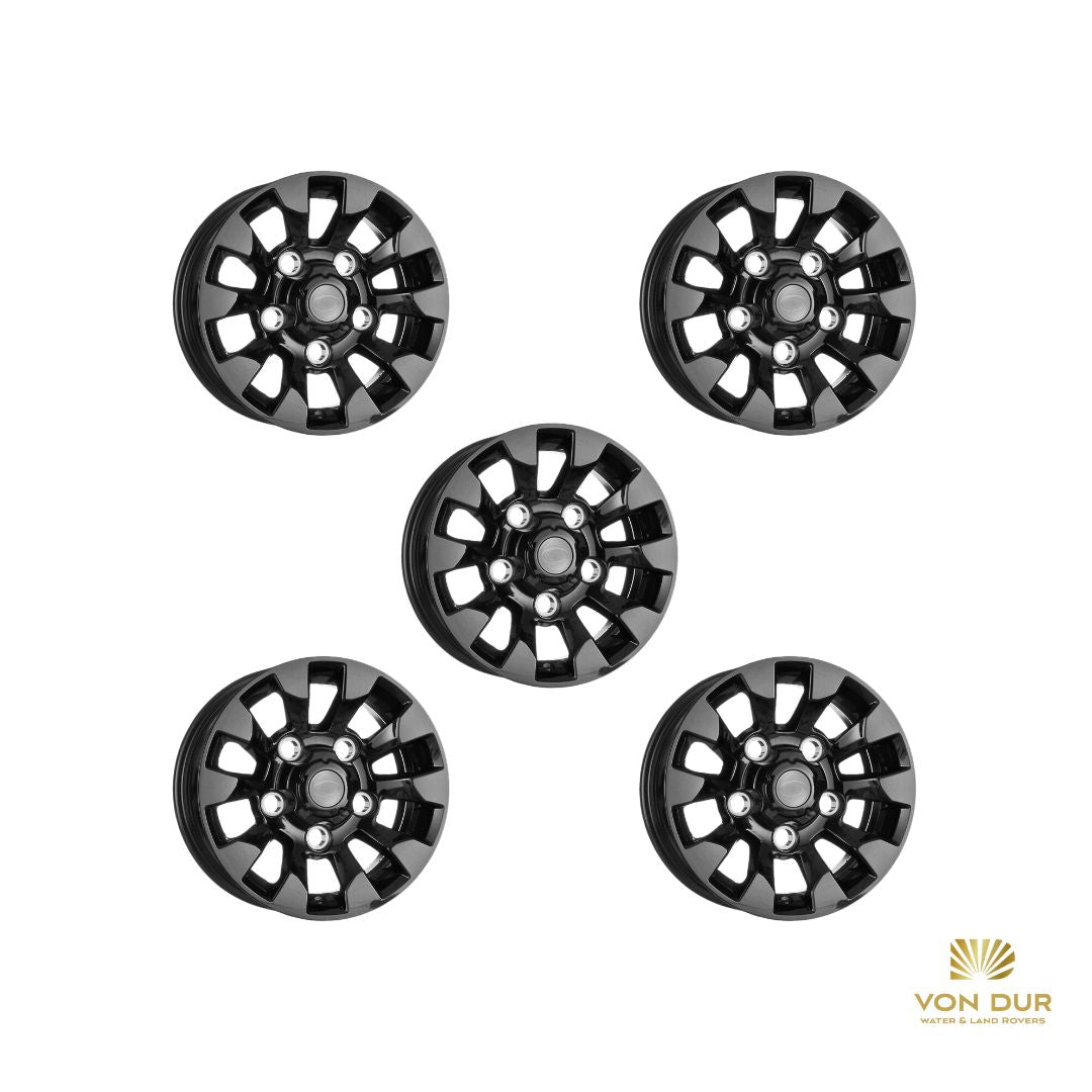 16'' Alloy Rims Sawtooth For Land Rover Defender 5 pcs - 7x16'' - Black